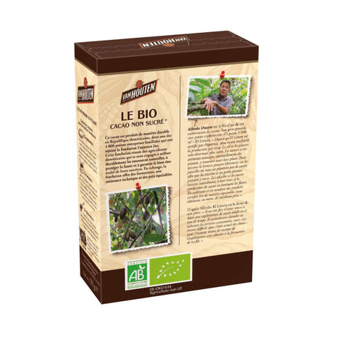 Vanhouten Le Bio Chocolat En Poudre Cacao Non Sucré Bio 125G