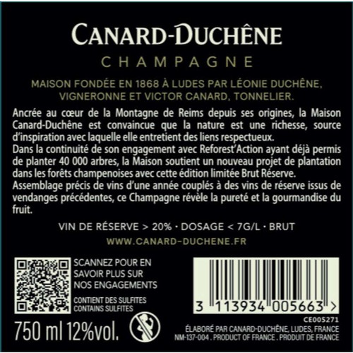 Canard-Duchêne Champagne Brut Arborescence 75cl