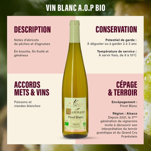 Ruhlmann Pinot Blanc Bio 75cl