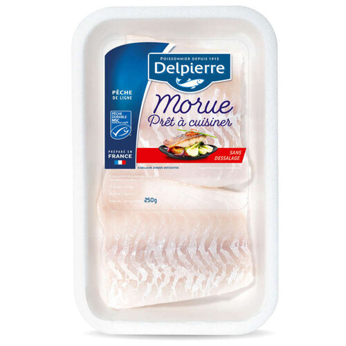 Delpierre Filet de Morue sans dessalage 250g