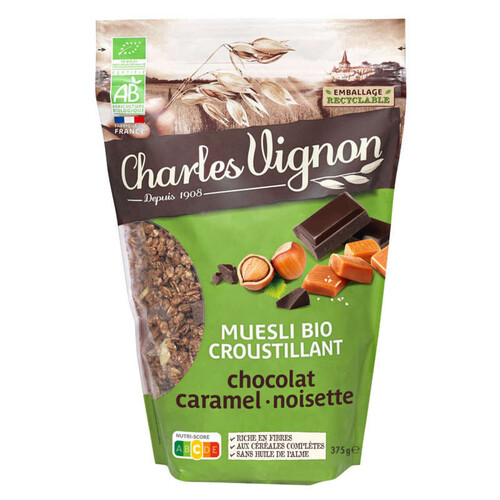 Charles Vignon Muesli Croustillant chocolat caramel 375g