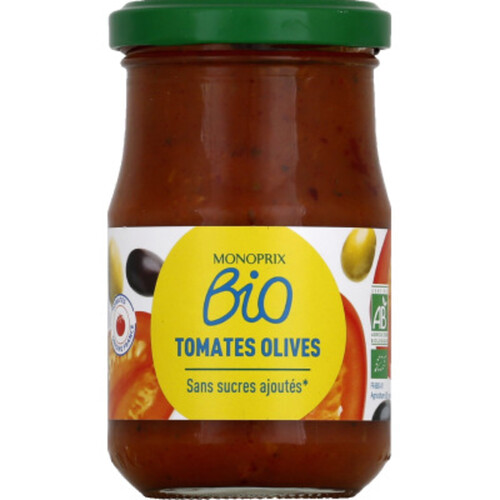 Monoprix Bio Sauce Tomates Olives 200g