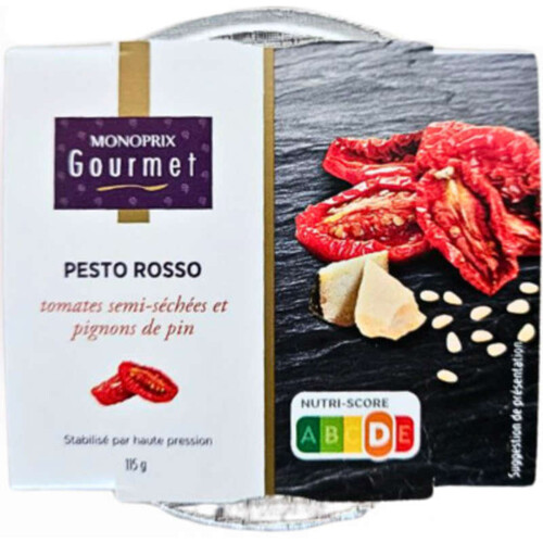 Monoprix Gourmet Pesto Rosso Tomates Semi-Séchées & Pignons de pin 115g