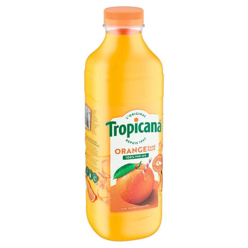 Tropicana Pur Jus d'Orange Sans Pulpe 1L