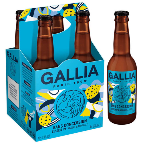 Gallia Bière Session Ipa 4,3% vol 4x33cl