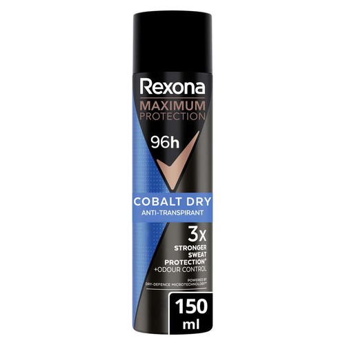 Rexona Men Maximum Protection Déodorant Spray Anti-Transpirant 96H Cobalt Dry 150ml