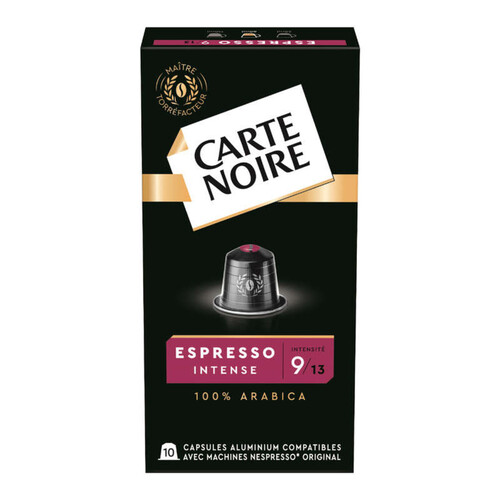 Carte Noire Capsules Aluminium Espresso Intense N°9 x10-55g