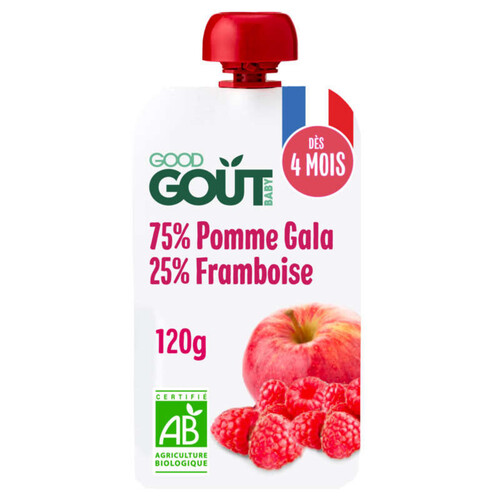 Good Goût - Pomme Framboise - 120g - dès 4 mois - Sebio