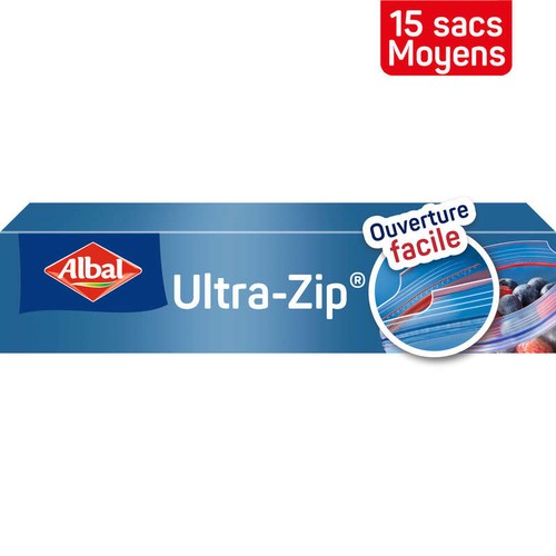 Albal Sacs Congélation Ultra Zip Fermeture Zip 15x3L