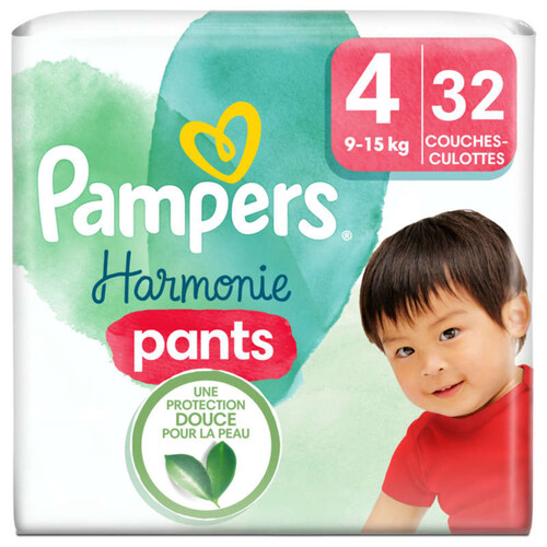 Pampers harmonie couches-culottes taille 4, 32 couches, 9kg - 15kg