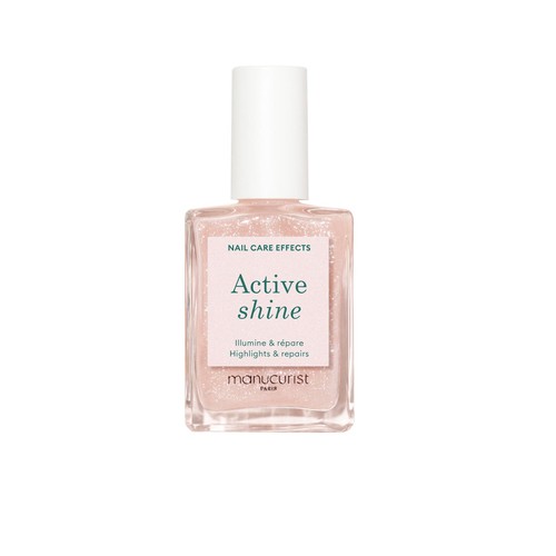 Manucurist Active™ Shine - Vernis-soin embelisseur pour ongles, fini pailleté - Extraits de betterave antioxydants - 15ml