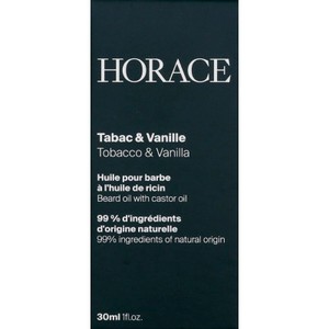 Horace Huile Pour Barbe Tabac Et Vanille 30ml