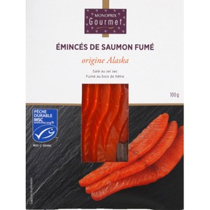 Monoprix Gourmet Émincés de Saumon Rouge 100g