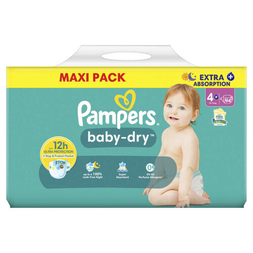 Pampers Couches Baby-Dry Taille 4  10kg-15kg x94