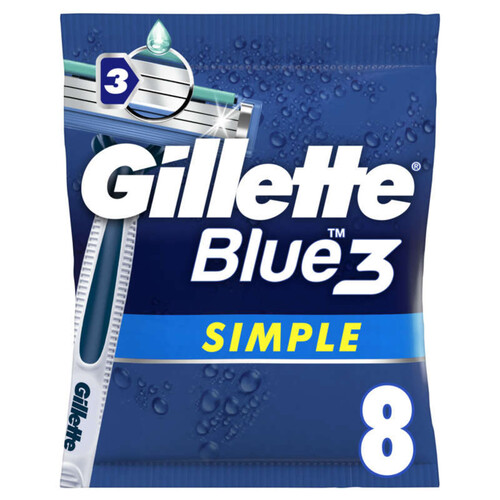 Gillette Lames Jetables Blue 3 x8