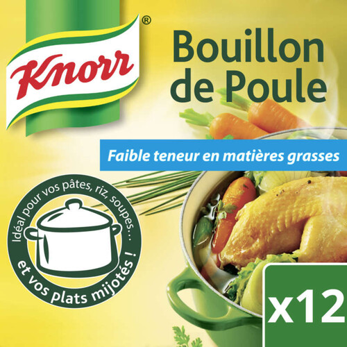 Knorr Bouillon Cube Poule Dégraissé 12 Cubes 120g