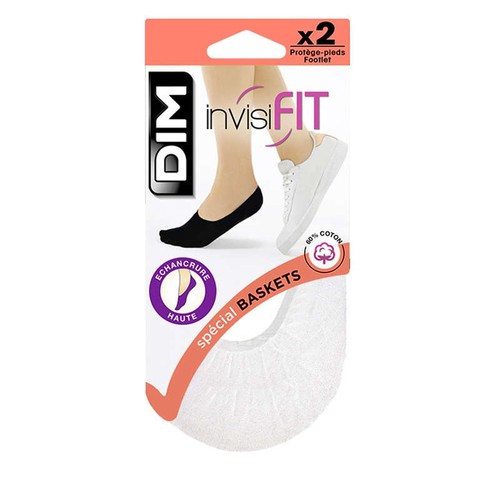 Dim Protège-Pieds Spécial Baskets, Noir, Lot x2