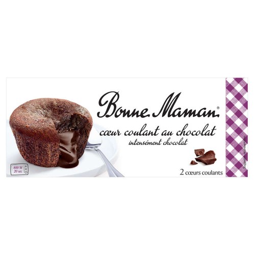 Bonne Maman Cœur Fondant Au Chocolat 2x80g