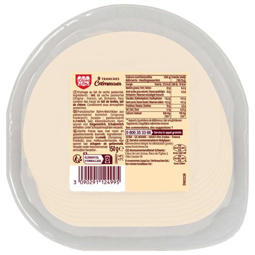 Cœur de Lion Tranches crémeuses x8 150g