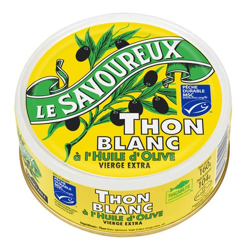 Le Savoureux Thon Blanc à l'Huile d'Olive Vierge Extra 160g