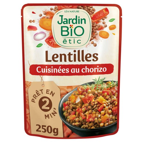 Jardin Bio Lentilles Cuisinées au Chorizo 250g