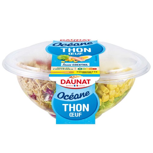 Daunat Salade bulle fraicheur Thon Œuf crudités 250g