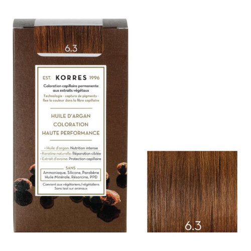 Korres Coloration Huile D'Argan Golden/Honey Dark Blonde 6.3 145ml