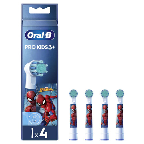 Oral-B pro kids 3+ brossettes spiderman x4 unités