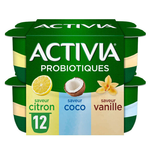 Activia Yaourt vanille citron coco bifidus 12x125g