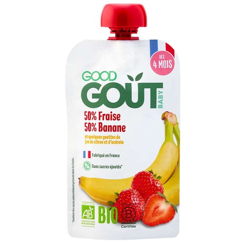 Good Gout Fraise Banane  - Dès 4 Mois Bio 120g