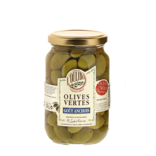 L'Oulibo Olives vertes goût anchois 200g