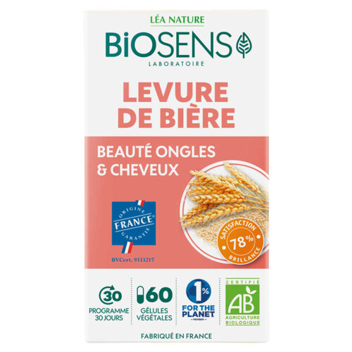 Biosens Gélules Végétales Levure De Bière Bio X60
