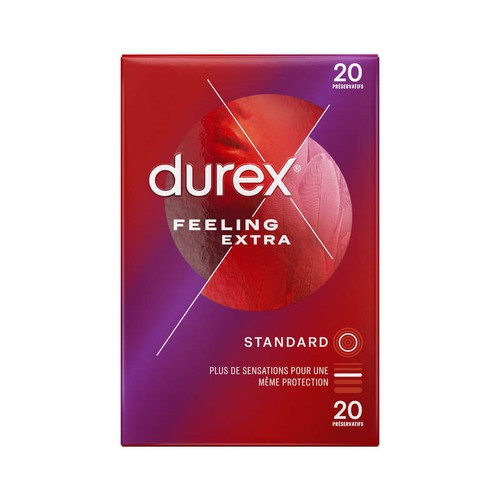 Durex Préservatifs Feeling  Extra - Fins Extra Lubrifié x20