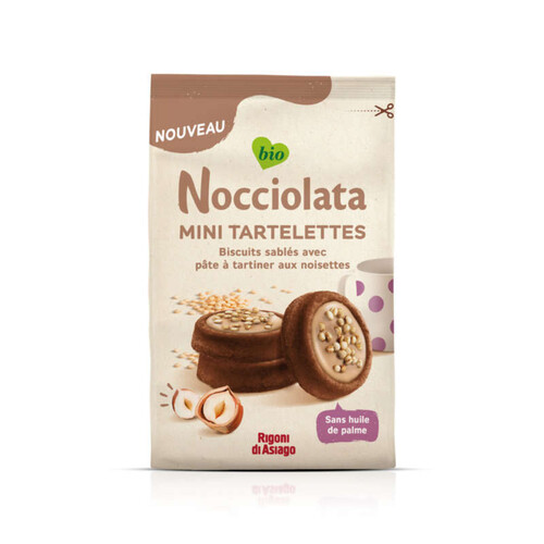 Nocciolata mini tartelettes pâte à tartiner noisette bio 250g