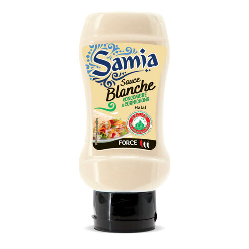 Samia Sauce Blanche Concombre Cornichons Halal 350ml
