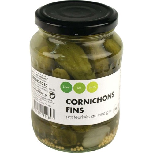 Tous les Jours Cornichons Fins 185g