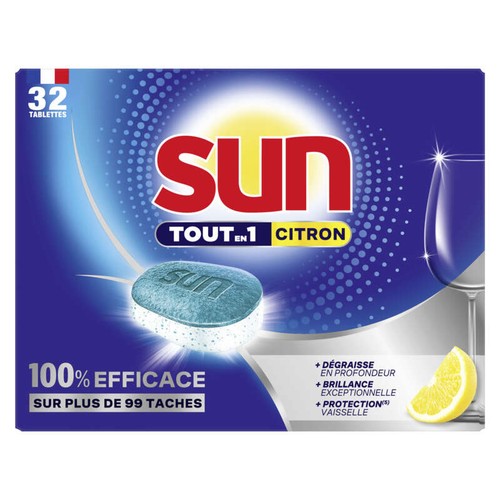 Sun Tablettes Lave-vaisselle Tout en 1 Citron x32