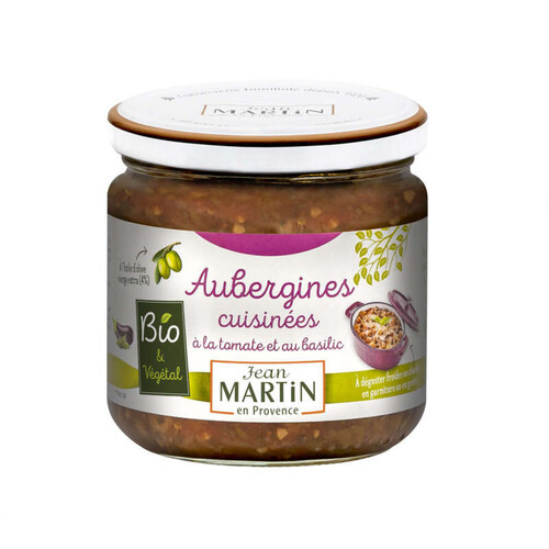 Jean Martin Crème D'Aubergines Tomates Ail Et Basilic Bio 110G