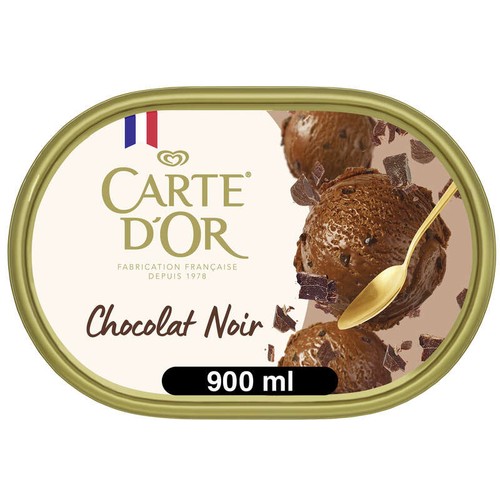 Carte d'Or Crème glacée au chocolat Noir avec morceaux de chocolat 900ml