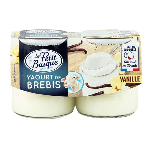 Le Petit Basque Yaourt de brebis vanille 2x125g