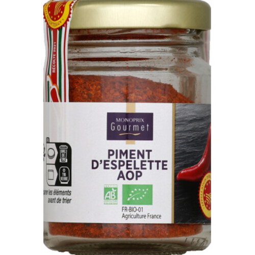Monoprix Gourmet Piment d'Espelette AOP Bio 40g