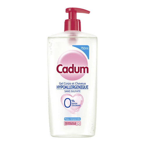 Cadum Gel corps et cheveux Hypoallergénique Sans Sulfate 750ml