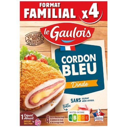 Le Gaulois Escalopes Cordon Bleu x4 400g