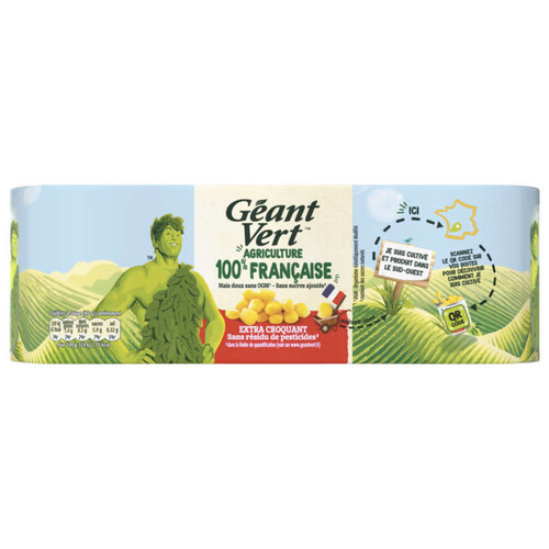 Geant Vert Maïs Doux Extra Croquant 3 x 140g