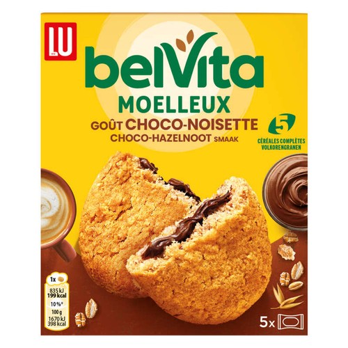 Lu Belvita Petit Déjeuner Biscuits Moelleux Choco Noisette 250g