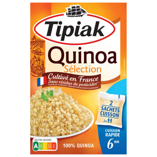 Tipiak Quinoa 2 Sachets Cuisson, Prêt En 6 Minutes 200G