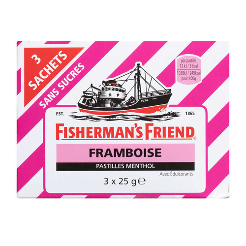 Fisherman'S Friend Pastilles Sans Sucres Au Gout Menthol - Framboise 25G