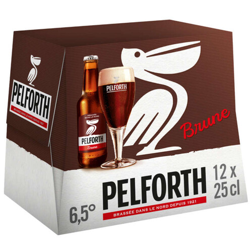 Pelforth Brune bière du Nord 12 x 25 cl 6.5°