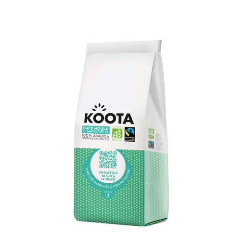 Cafés Méo Koota Moulu sachet Harmonieux recyclables Bio 250g