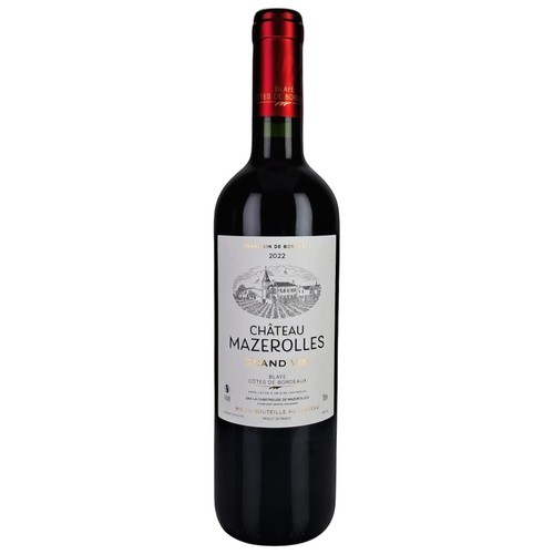 Château Mazerolles Blaye-Côtes De Bordeaux A.O.P. Rouge 2022 75cl